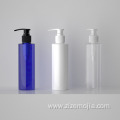 Plastic 200ml round cosmetic shampoo pump bottle